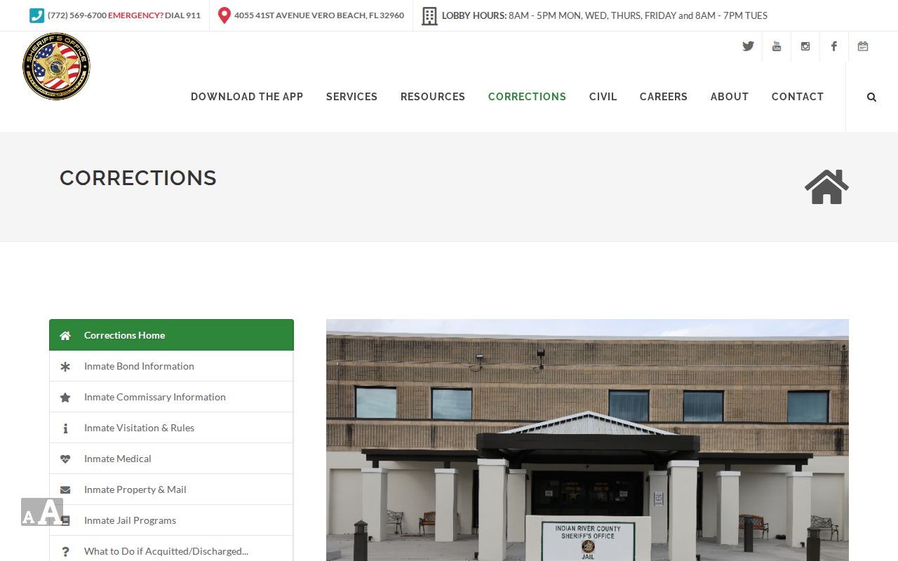 Indian River County Jail release property and bond information
